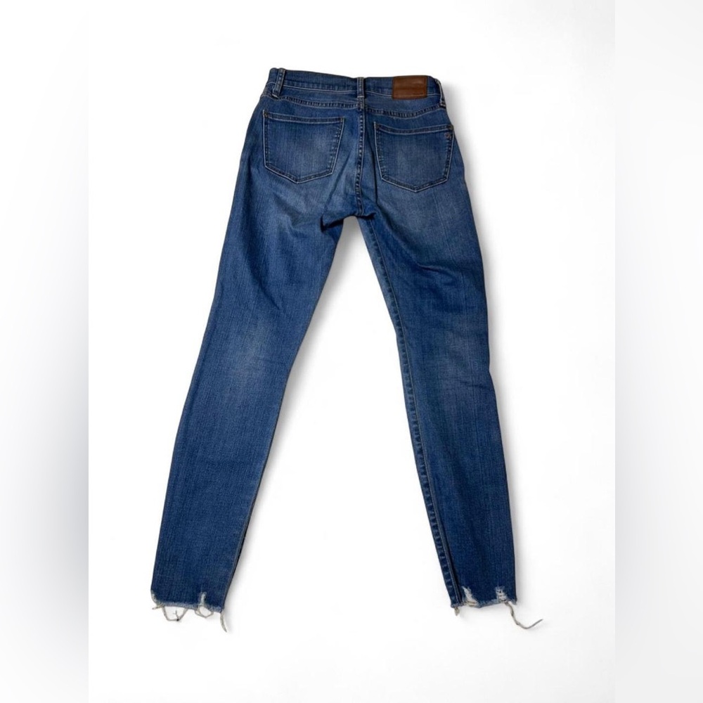 Madewell 9” Mid Rise Skinny Jeans 25 Distressed Raw Hem - Picture 2 of 11